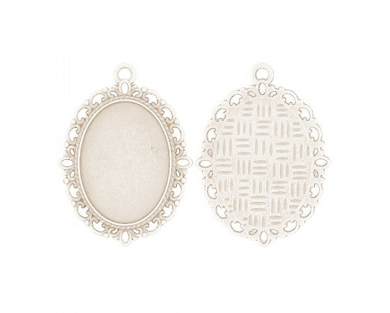 Bezel Pendant - Oval - 39mm x 29mm - 1 piece