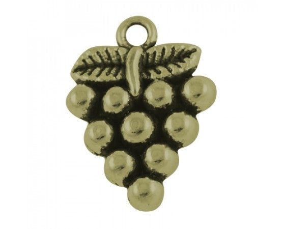 Charms - Grapes - 20mm x 15mm - 10 pieces - Antique Bronze