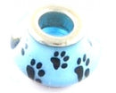 Acrylic - Rondelle (European Style) - 14mm x 10mm - 1 piece - Paw Print