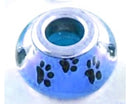 Acrylic - Rondelle (European Style) - 14mm x 10mm - 1 piece - Paw Print