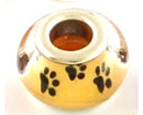 Acrylic - Rondelle (European Style) - 14mm x 10mm - 1 piece - Paw Print