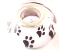 Acrylic - Rondelle (European Style) - 14mm x 10mm - 1 piece - Paw Print