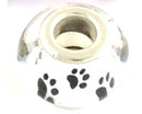 Acrylic - Rondelle (European Style) - 14mm x 10mm - 1 piece - Paw Print
