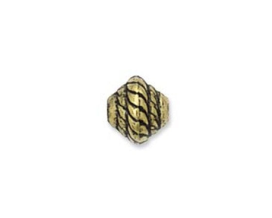 Metal - Rondelle - 7mm x 8mm - 10 pieces - Antique Gold