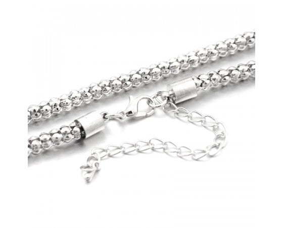 Popcorn Chain - 74cm - Platinum