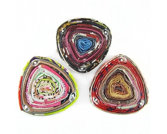 Paper - Large Bead - Triangle - 22mm - 1 piece
