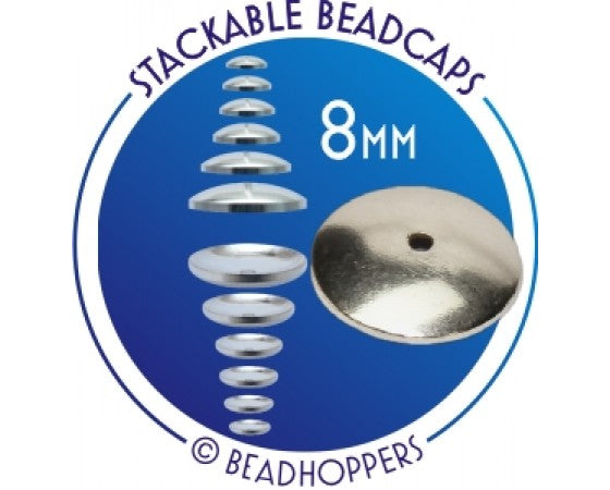 Beadhopper - Interchangeable Stackable Bead Caps - Silver