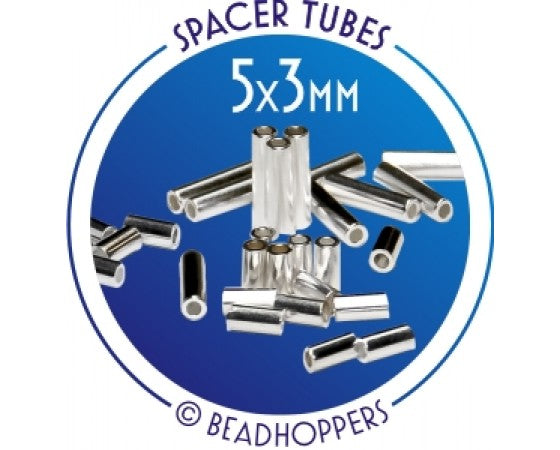 Beadhopper - Interchangeable Spacer Tubes - 10 pieces - Silver