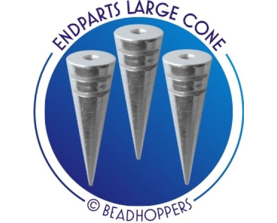 Beadhopper - Interchangeable Threaded End - 2 pieces - Silver