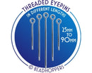 Beadhopper - Interchangeable Threaded Eyepin - 10 pieces - Silver