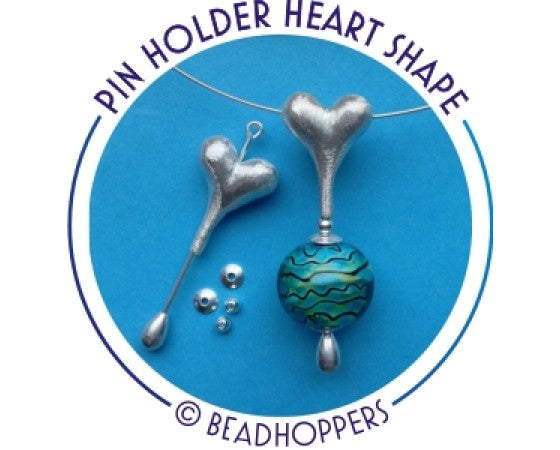 Beadhopper - Interchangeable Bead Wrap - Heart - Silver