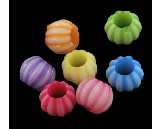 Acrylic - Round - Pumpkin - 10mm - 40 pieces