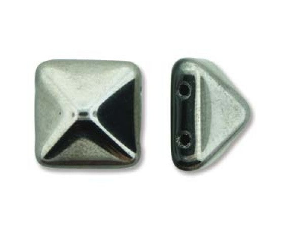 Czech - Pyramid Stud - Two Holed - 12mm - 1 strand (12 Beads)