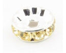 Rondelles with Rhinestones - 10mm - 20 pieces