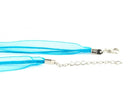 Cotton Wax Cord and Organza Ribbon Necklace - 10mm - 44cm
