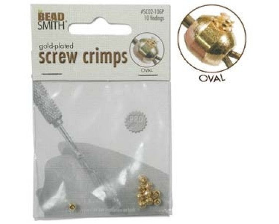 BeadSmith - Crimps - Screw - 10 pieces - Gold