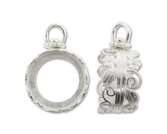 Bezel Pendant - Revolving - 16mm - 1 piece - Silver