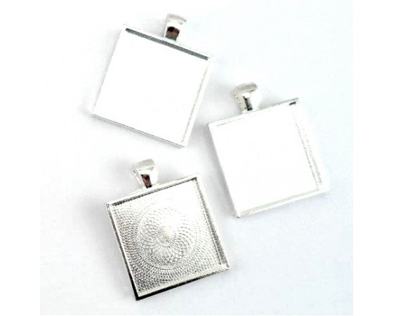Bezel Pendant Pack - 3 pieces - Silver