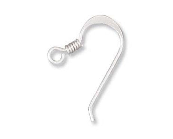 Earwire (Flat) - Sterling Silver - 1 pair