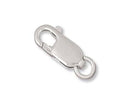 Lobster Clasp (Flat) with Jump Ring - Sterling Silver - 1 piece