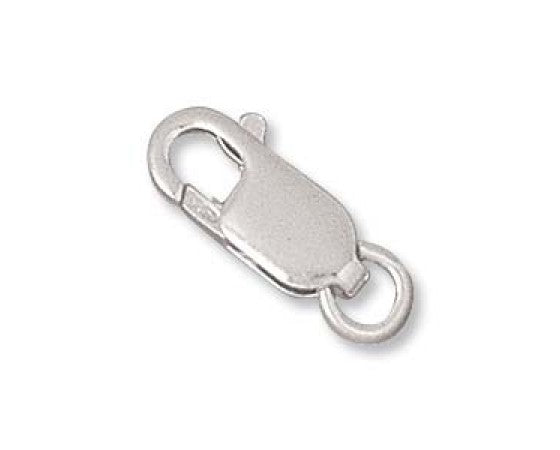 Lobster Clasp (Flat) with Jump Ring - Sterling Silver - 1 piece
