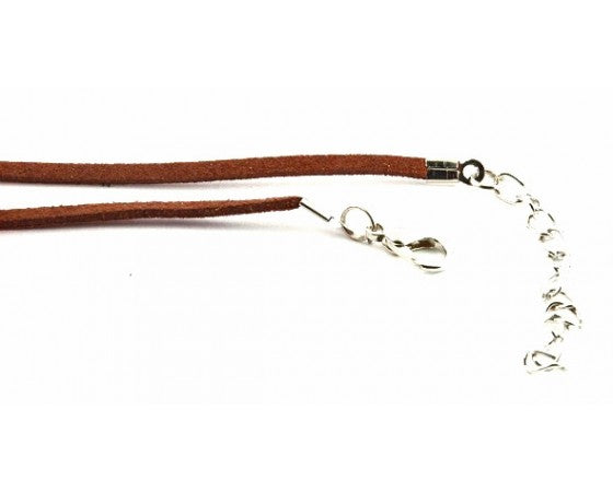 Faux Suede Cord with Imitation Leather Back - 2mm - 49cm