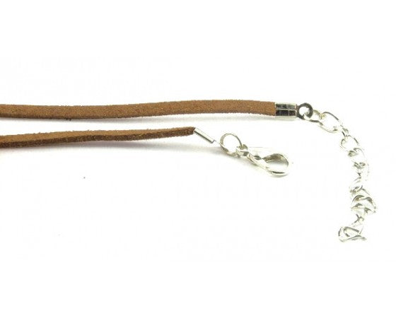 Faux Suede Cord Necklace - Flat - 2.5mm - 45cm