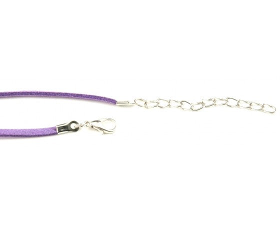 Faux Suede Cord with Imitation Leather Back - 2mm - 49cm