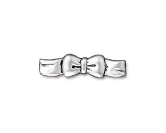 Clasp - Toggle Bar - Bow - 17mm x 4mm - 1 piece - Antique Silver