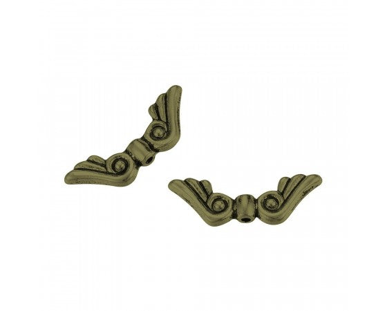 Metal - Angel Wings - 21mm x 7.5mm - 20 pieces