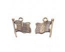 Charms - Flags - 20mm x 15mm - 10 pieces - Antique Bronze