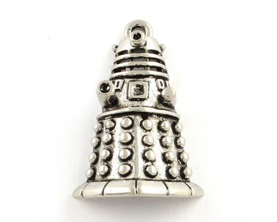 Pendant - Dalek - 30mm x 20mm - Antique Silver