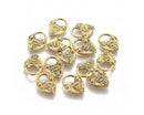 Charms - Locks - 19mm x 14mm - 10 pieces - Antique Gold