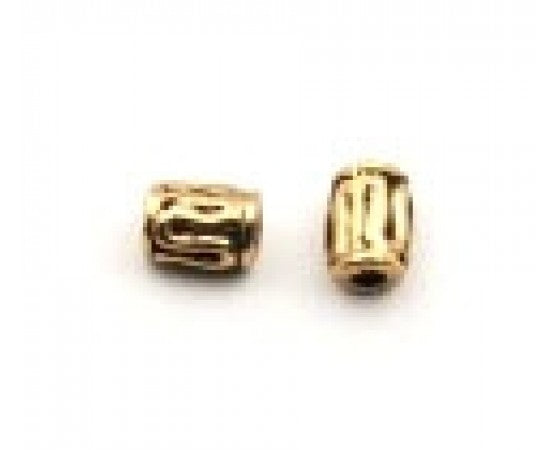 Metal - Tube - 5mm x 3mm - 25 pieces - Antique Gold