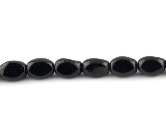 Glass - Oval (Twisted) - 13mm x 8mm - 30cm Strand
