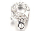 Clasp - Lobster - Rhinestone - 21mm x 12.5mm - 1 piece