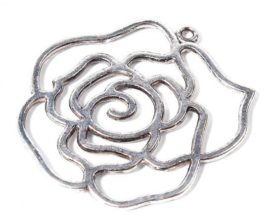 Pendant - Flower - 43mm x 39mm - 1 piece