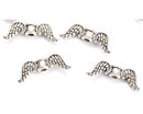 Metal - Angel Wings - 18mm x 6mm - 20 pieces - Antique Silver