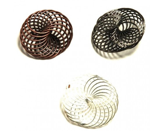 Wire Beads - Large - Rondelle - 22mm - 10 pieces